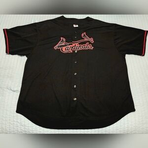 St. Louis Cardinals Baseball Jersey- Black 5XL